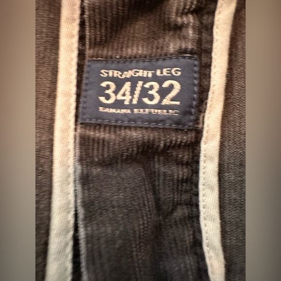 352. MENS Banana Republic Denim Vintage Brown Cotton Corduroy Straight Leg Pants - Picture 8 of 9
